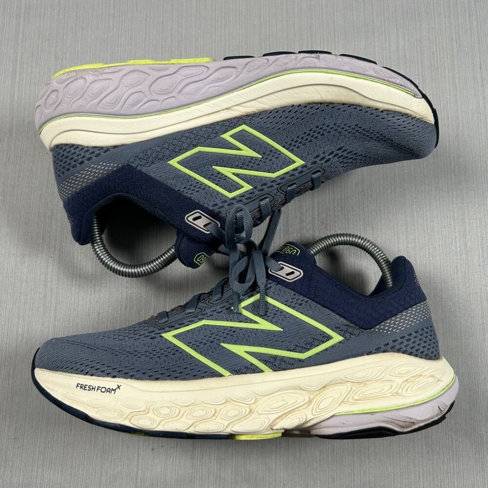 New Balance Fresh Foam 860v14 Women’s Navy Gray Lime Running Shoes W860L14 US 8